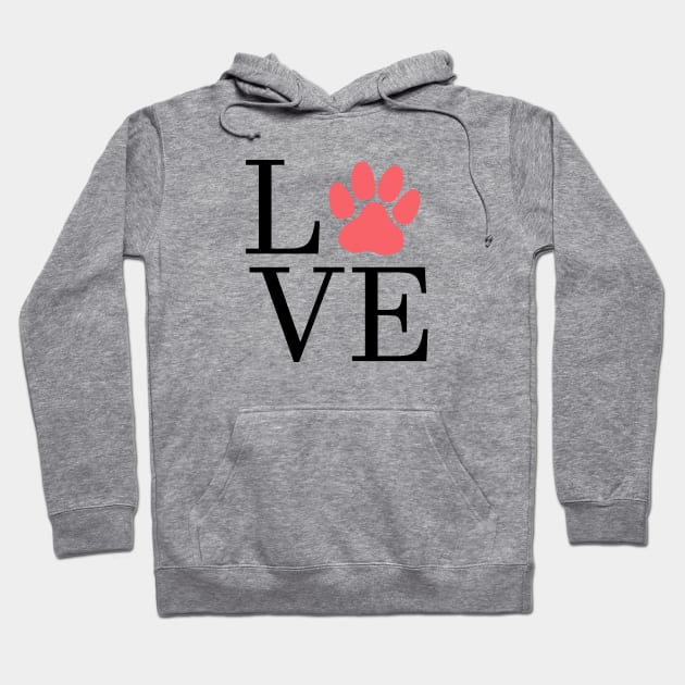 Love Paw I Love Dogs, I Heart Dogs Hoodie by creativitythings 